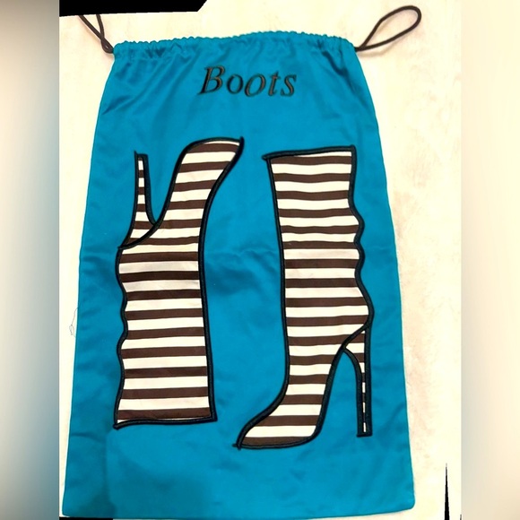 Henri Bendel Teal Drawstring dust bag - Picture 6 of 13